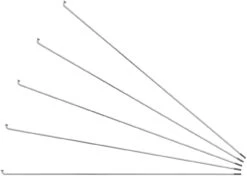 Sapim Radios Leader J-Bend + Cabecillas - 5 Unidades -Schwalbe Ventas 357913